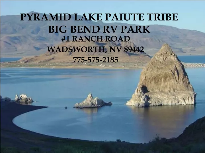 pyramid lake paiute tribe big bend rv park