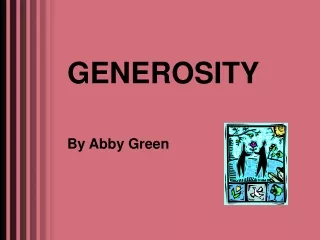 GENEROSITY