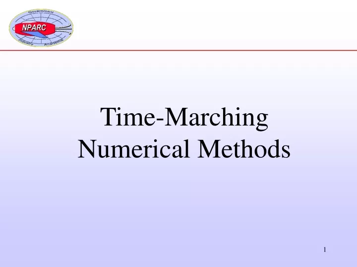 time marching numerical methods