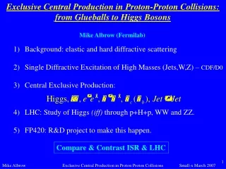 Exclusive Central Production in Proton-Proton Collisions: from Glueballs to Higgs Bosons