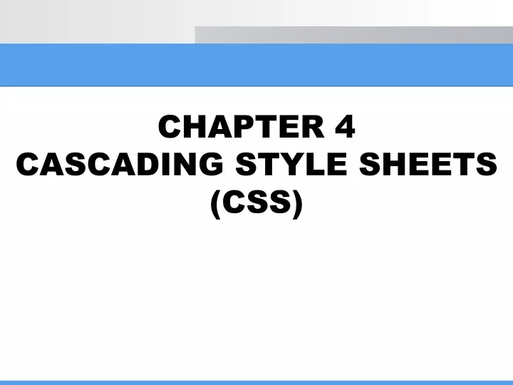 chapter 4 cascading style sheets css
