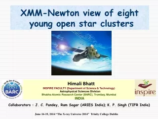 XMM-Newton view of eight  young open star clusters