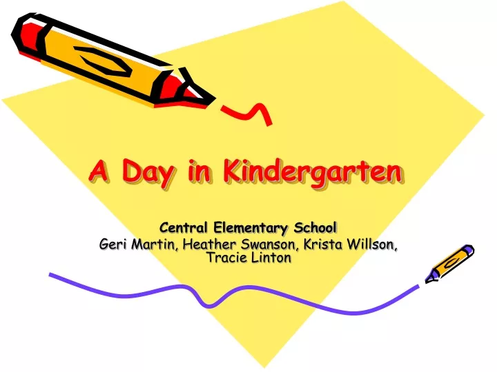a day in kindergarten