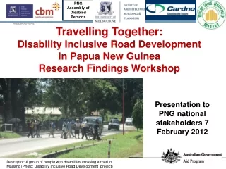 Travelling Together:  Disability Inclusive Road Development in Papua New Guinea