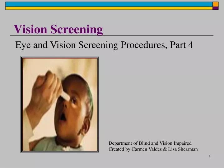 vision screening eye and vision screening