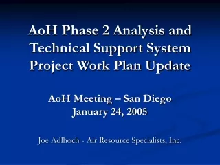 Joe Adlhoch - Air Resource Specialists, Inc.