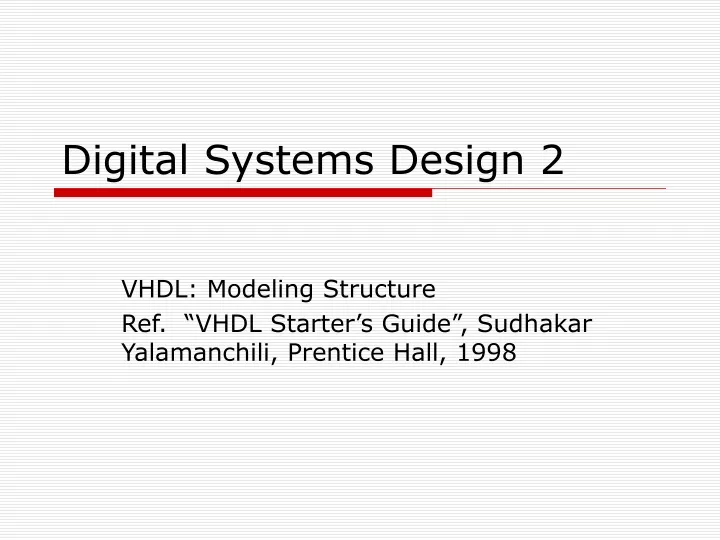 digital systems design 2