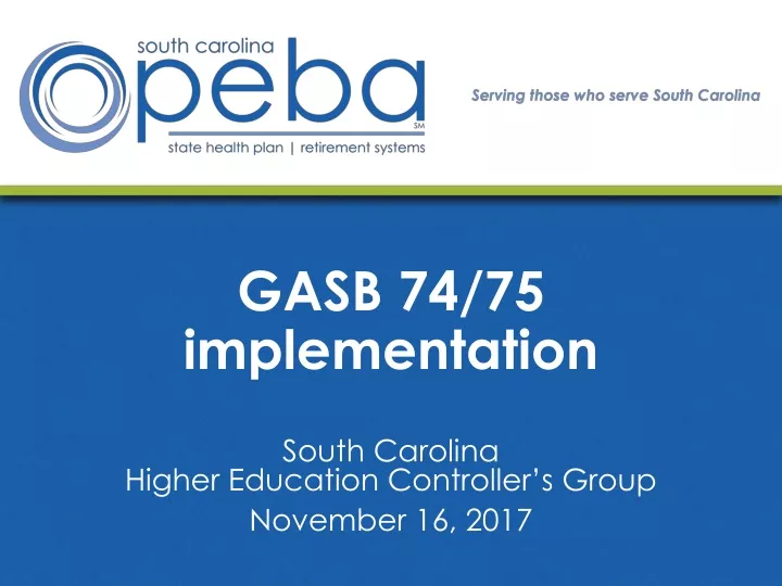 gasb 74 75 implementation