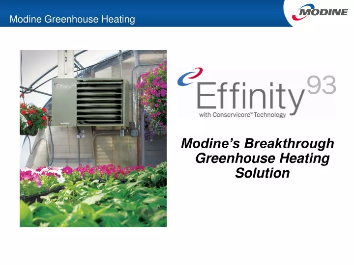 modine greenhouse heating