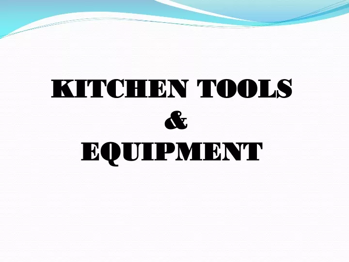 kitchen tools equipment