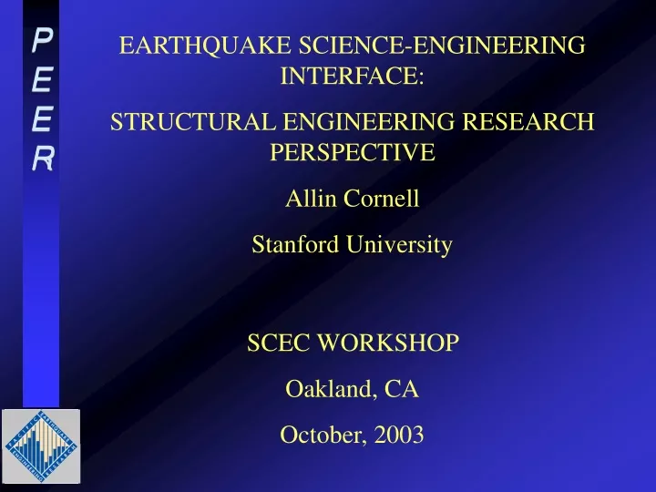 earthquake science engineering interface