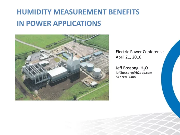 humidity measurement benefits in power applications