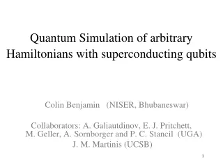 Quantum Simulation of arbitrary Hamiltonians with superconducting qubits