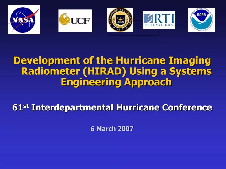 development of the hurricane imaging radiometer