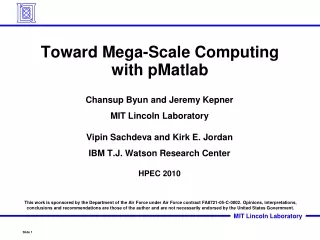 Toward Mega-Scale Computing with pMatlab