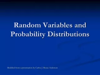 random variables and probability distributions