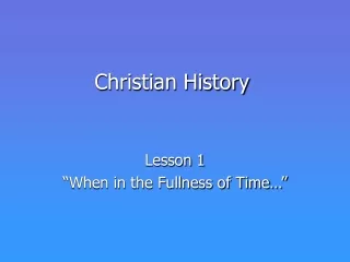 Christian History