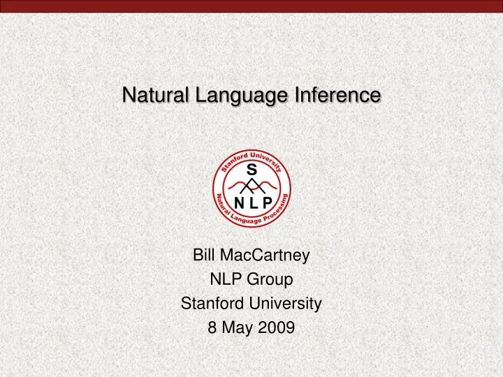 natural language inference