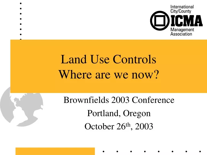 land use controls where are we now