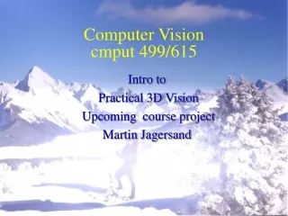 Computer Vision cmput 499/615