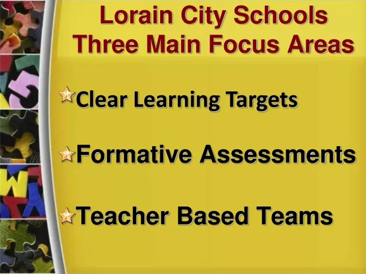 lorain city schools three main focus areas