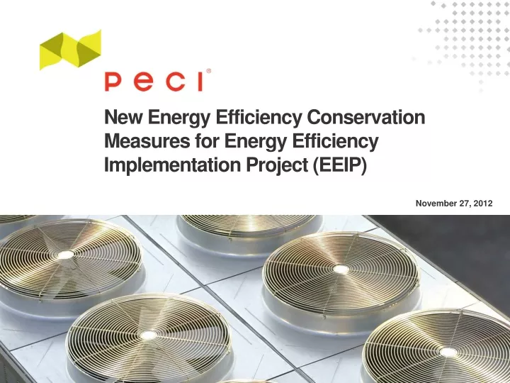 new energy efficiency conservation measures for energy efficiency implementation project eeip