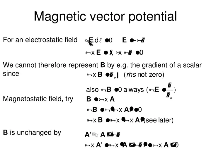 magnetic vector potential