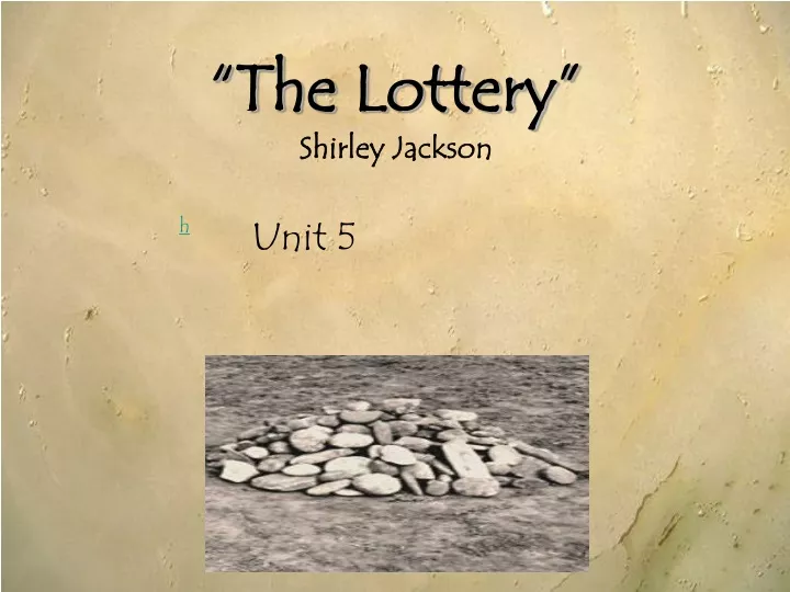 the lottery shirley jackson