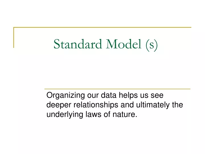 standard model s