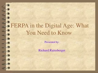 FERPA in the Digital Age: What You Need to Know