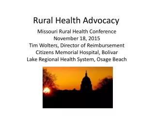 Rural Health Advocacy