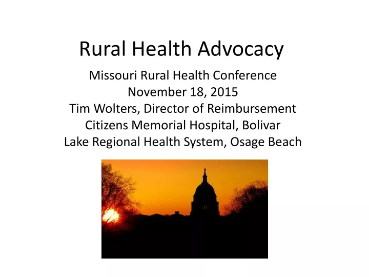 rural health advocacy