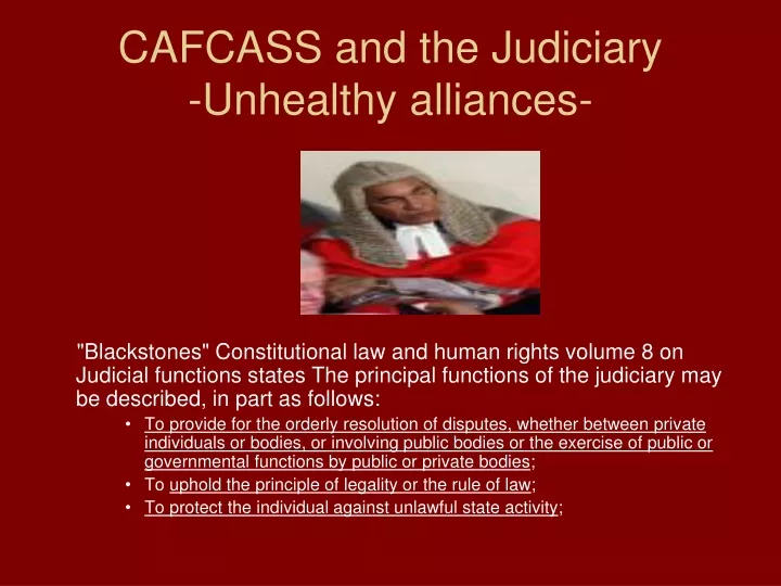 cafcass and the judiciary unhealthy alliances