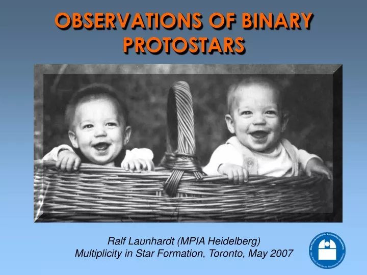 observations of binary protostars