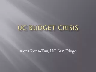 UC Budget Crisis