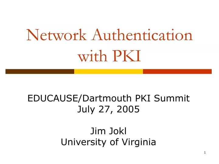 network authentication with pki