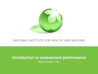 Introduction to assessment performance