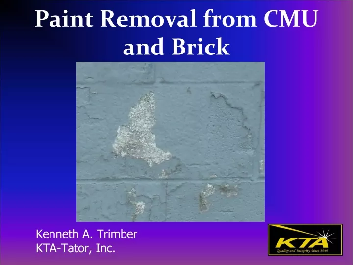 paint removal from cmu and brick