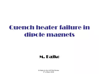 Quench heater failure in dipole magnets