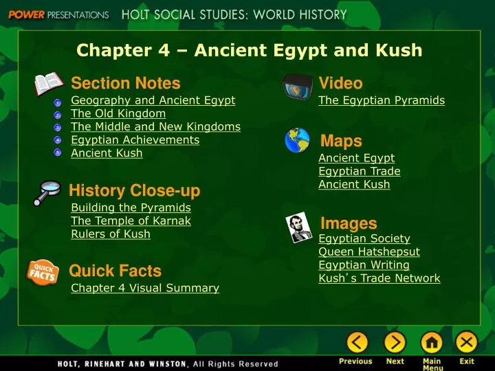 chapter 4 ancient egypt and kush