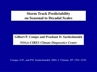 Storm Track Predictability  on Seasonal to Decadal Scales