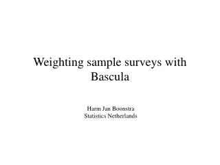 Weighting sample surveys with Bascula
