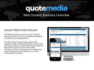 Dynamic Web Content Services