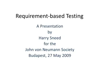 Requirement-based Testing