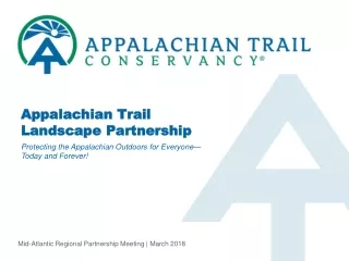 Appalachian Trail  Landscape Partnership