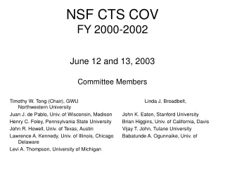 NSF CTS COV FY 2000-2002