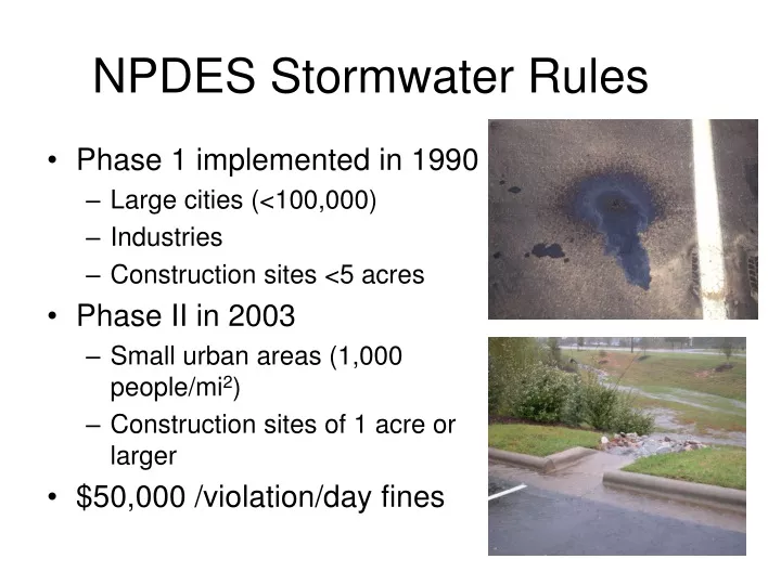 npdes stormwater rules