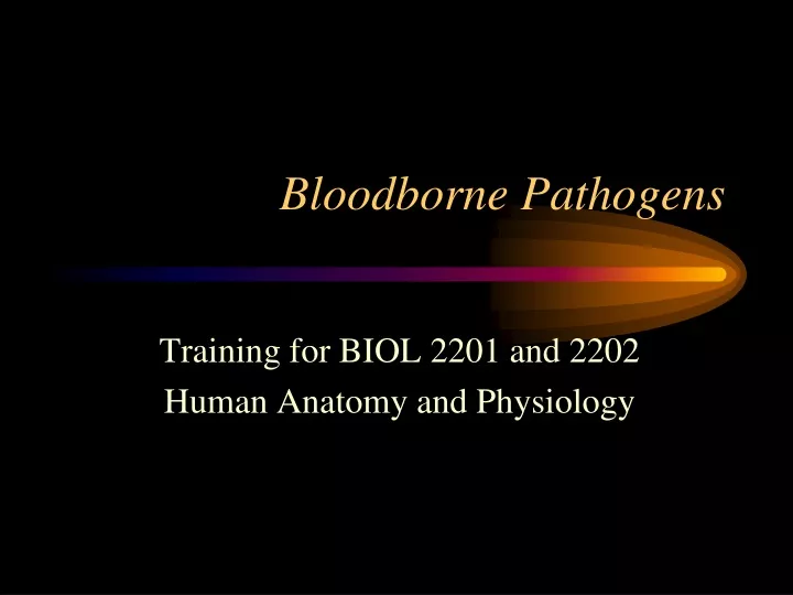 bloodborne pathogens