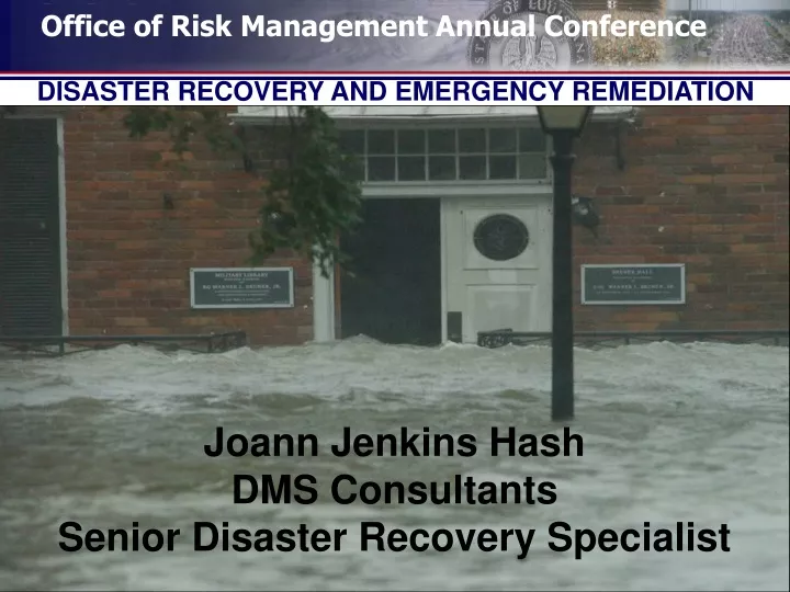 disaster recovery and emergency remediation
