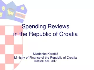 Spending Reviews in the Republic of Croatia
